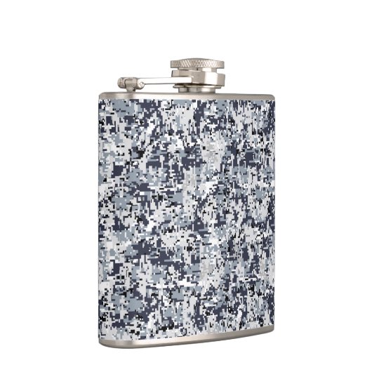 Silver Gray Digital Camouflage Flachmann (Rechts)