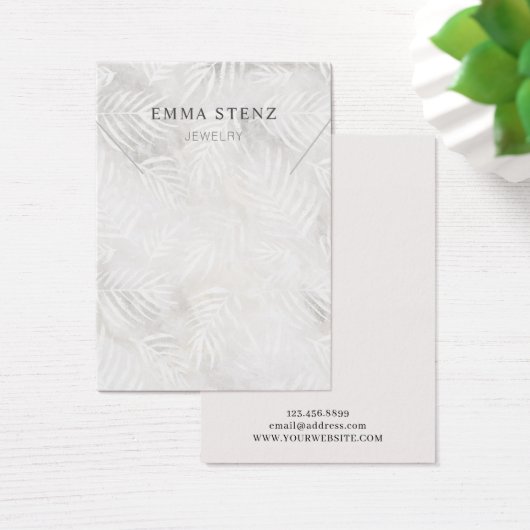 Silver Gray & Dusty Pink Palm ・ Nekklace Display (Schreibtisch)