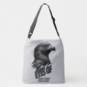 Silver Gray Eagle Vector Art Tragetaschen Mit Langen Trägern (Rückseite)