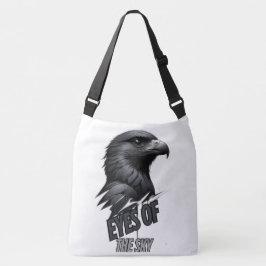 Silver Gray Eagle Vector Art Tragetaschen Mit Langen Trägern