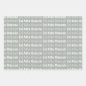 Silver Gray Eid Adha Mubarak Kaaba Sheep Pattern Geschenkpapier Set (Vorderseite 2)