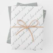 Silver Gray Eid Mubarak Bilingual Geschenkpapier Set (Beispiel)