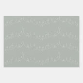 Silver Gray Eid Mubarak Masjid Muster Design Geschenkpapier Set (Vorderseite 3)