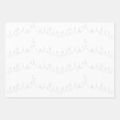 Silver Gray Eid Mubarak Masjid Muster Design Geschenkpapier Set (Vorderseite 2)