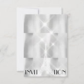 Silver Gray Eiffel Tower Paris Brautparty Event Einladung (Vorderseite)