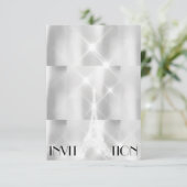 Silver Gray Eiffel Tower Paris Brautparty Event Einladung (Stehend Vorderseite)