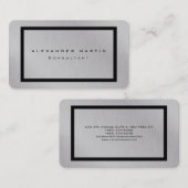 Silver Gray Einzigartig Trendy Creative Modern Visitenkarte (Vorne/Hinten)