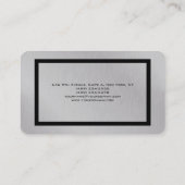 Silver Gray Einzigartig Trendy Creative Modern Visitenkarte (Rückseite)