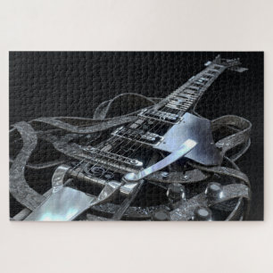Silver Gray Electric Gitarre Puzzle