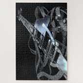 Silver Gray Electric Gitarre Puzzle (Vertikal)