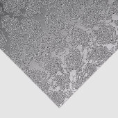 Silver Gray Elegant Metallic Sukkulentes Muster Seidenpapier (Ausschnitt)