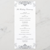 Silver Gray Elegante Ironwork Wedding Rackcard Programm (Rückseite)