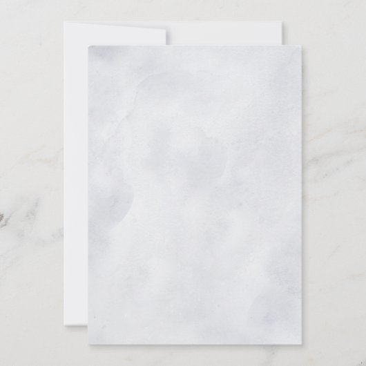 Silver Gray Elfenbein Winter Rustikale Hochzeit Sa Save The Date (Rückseite)