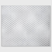 Silver Gray Floral Scales Seashells Net Art Deco Geschenkpapier (Flach)