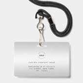 Silver Gray Foto ID Card mit benutzerdefiniertem L Ausweis (Rückseite mit Lanyard)