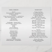 Silver Gray Foto Wedding Program geklappt (Rückseite)