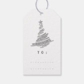 SILVER GRAY Frohe Weihnachtsbaum Happy from Geschenkanhänger (Rückseite)