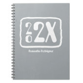 Silver Gray Funky Class Year Notebook Notizblock (Vorderseite)