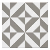 Silver Gray Geometric Deko Cube Pattern (Vorderseite)