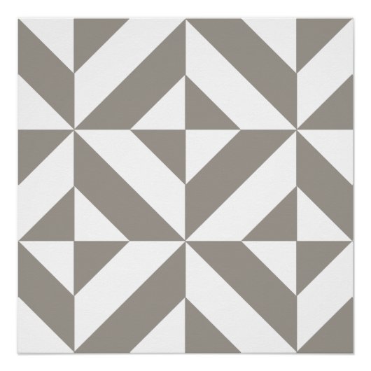 Silver Gray Geometric Deko Cube Pattern (Vorderseite)
