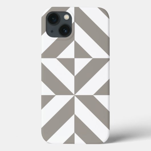 Silver Gray Geometric Deko Cube Pattern Case-Mate iPhone Hülle (Rückseite)