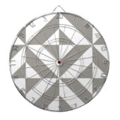 Silver Gray Geometric Deko Cube Pattern Dartscheibe (vorne)