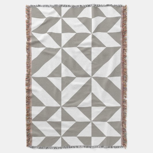 Silver Gray Geometric Deko Cube Pattern Decke (Vorderseite Vertikal)