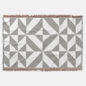 Silver Gray Geometric Deko Cube Pattern Decke (Vorderseite)