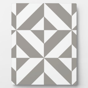 Silver Gray Geometric Deko Cube Pattern Fotoplatte
