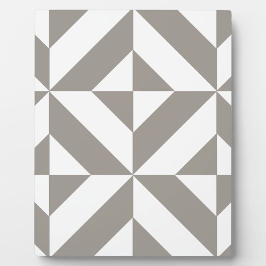 Silver Gray Geometric Deko Cube Pattern Fotoplatte (Vorderseite)