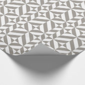 Silver Gray Geometric Deko Cube Pattern Geschenkpapier (Ecke)