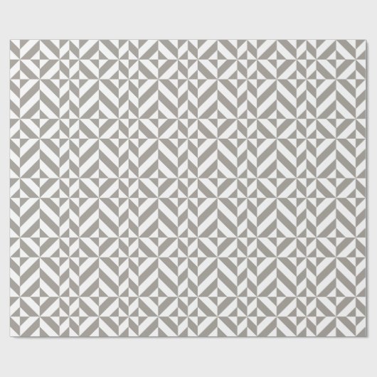 Silver Gray Geometric Deko Cube Pattern Geschenkpapier (Flach)