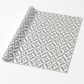 Silver Gray Geometric Deko Cube Pattern Geschenkpapier (Ungerollt)