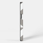 Silver Gray Geometric Deko Cube Pattern iPhone Hülle (Rechte Seite)