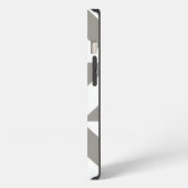 Silver Gray Geometric Deko Cube Pattern iPhone Hülle (Linke Seite)