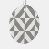 Silver Gray Geometric Deko Cube Pattern Keramikornament (Rechts)