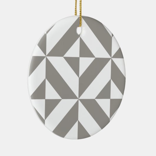 Silver Gray Geometric Deko Cube Pattern Keramikornament (Rechts)