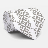 Silver Gray Geometric Deko Cube Pattern Krawatte (Gerollt)