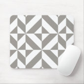 Silver Gray Geometric Deko Cube Pattern Mousepad (Mit Mouse)