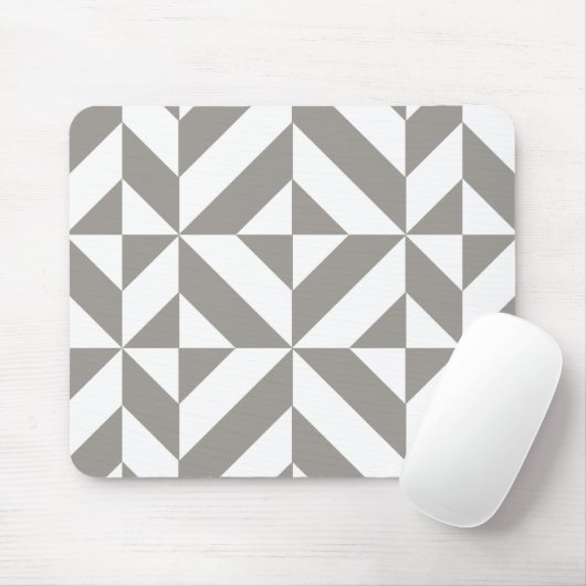 Silver Gray Geometric Deko Cube Pattern Mousepad (Mit Mouse)