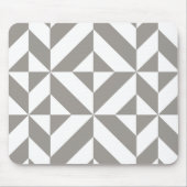 Silver Gray Geometric Deko Cube Pattern Mousepad (Vorne)