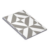 Silver Gray Geometric Deko Cube Pattern Notizblock (Rechte Seite)