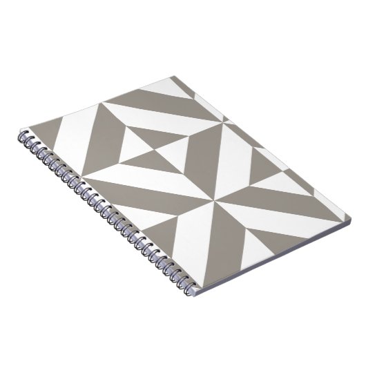 Silver Gray Geometric Deko Cube Pattern Notizblock (Rechte Seite)