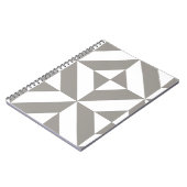 Silver Gray Geometric Deko Cube Pattern Notizblock (Linke Seite)