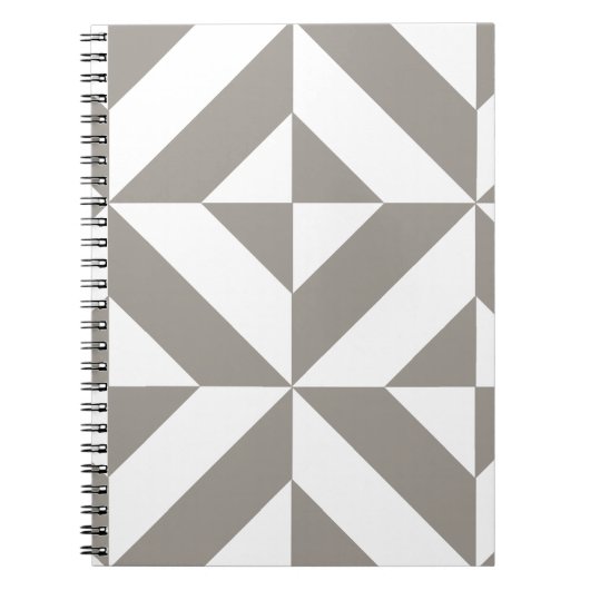 Silver Gray Geometric Deko Cube Pattern Notizblock (Vorderseite)