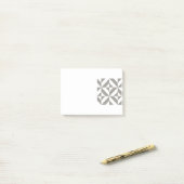 Silver Gray Geometric Deko Cube Pattern Post-it Klebezettel (Auf Schreibtisch)