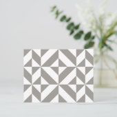 Silver Gray Geometric Deko Cube Pattern Postkarte (Stehend Vorderseite)