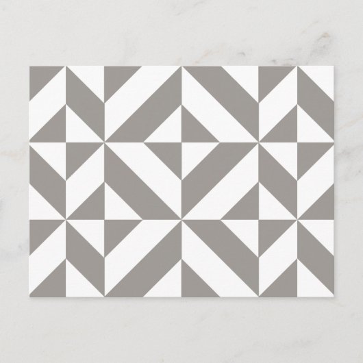 Silver Gray Geometric Deko Cube Pattern Postkarte (Vorderseite)