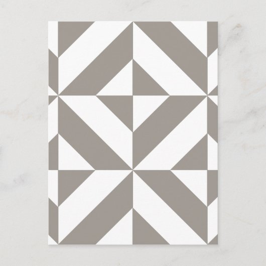 Silver Gray Geometric Deko Cube Pattern Postkarte (Vorderseite)