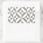 Silver Gray Geometric Deko Cube Pattern Rechteckiger Aufkleber (Tasche)